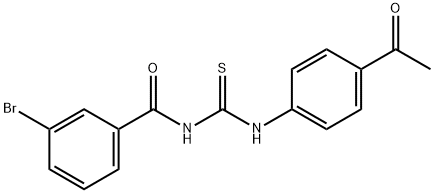 N-(4-acetylphenyl)-N'-(3-bromobenzoyl)thiourea 结构式