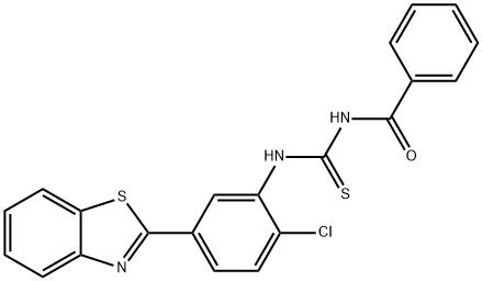 N-[5-(1,3-benzothiazol-2-yl)-2-chlorophenyl]-N'-benzoylthiourea 结构式