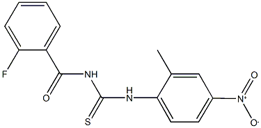 N-(2-fluorobenzoyl)-N'-{4-nitro-2-methylphenyl}thiourea 结构式