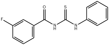 N-(3-fluorobenzoyl)-N'-phenylthiourea 结构式