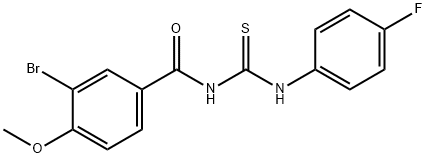 N-(3-bromo-4-methoxybenzoyl)-N'-(4-fluorophenyl)thiourea 结构式