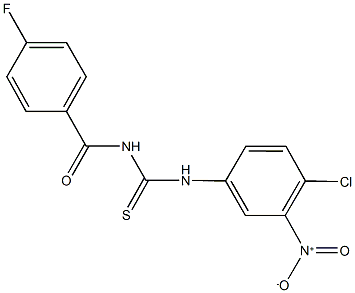 N-{4-chloro-3-nitrophenyl}-N'-(4-fluorobenzoyl)thiourea 结构式