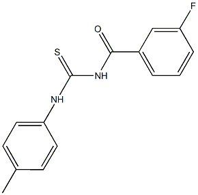 N-(3-fluorobenzoyl)-N'-(4-methylphenyl)thiourea 结构式