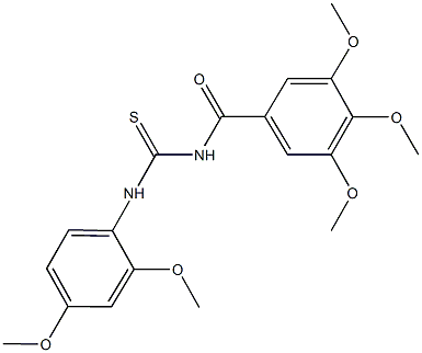 N-(2,4-dimethoxyphenyl)-N'-(3,4,5-trimethoxybenzoyl)thiourea 结构式
