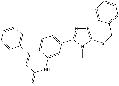 N-{3-[5-(benzylsulfanyl)-4-methyl-4H-1,2,4-triazol-3-yl]phenyl}-3-phenylacrylamide 结构式