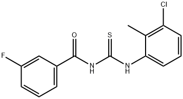 N-(3-chloro-2-methylphenyl)-N'-(3-fluorobenzoyl)thiourea 结构式