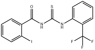 N-(2-iodobenzoyl)-N'-[2-(trifluoromethyl)phenyl]thiourea 结构式