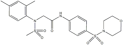 2-[2,4-dimethyl(methylsulfonyl)anilino]-N-[4-(4-morpholinylsulfonyl)phenyl]acetamide 结构式