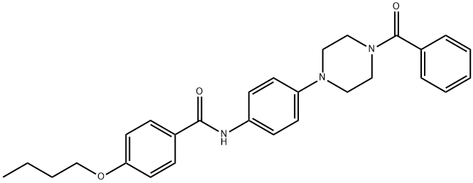 N-[4-(4-benzoyl-1-piperazinyl)phenyl]-4-butoxybenzamide 结构式