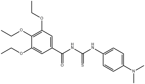 N-[4-(dimethylamino)phenyl]-N'-(3,4,5-triethoxybenzoyl)thiourea 结构式