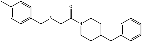 2-(4-benzyl-1-piperidinyl)-2-oxoethyl 4-methylbenzyl sulfide 结构式