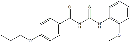 N-(2-methoxyphenyl)-N'-(4-propoxybenzoyl)thiourea 结构式