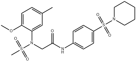 2-[2-methoxy-5-methyl(methylsulfonyl)anilino]-N-[4-(1-piperidinylsulfonyl)phenyl]acetamide 结构式