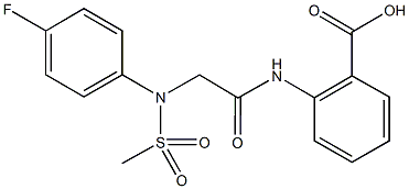 2-({[4-fluoro(methylsulfonyl)anilino]acetyl}amino)benzoic acid 结构式