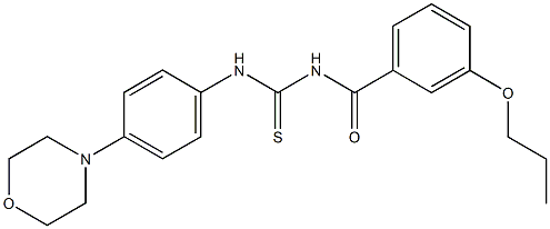 N-[4-(4-morpholinyl)phenyl]-N'-(3-propoxybenzoyl)thiourea 结构式