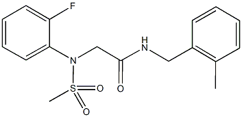 2-[2-fluoro(methylsulfonyl)anilino]-N-(2-methylbenzyl)acetamide 结构式