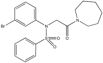 N-(2-azepan-1-yl-2-oxoethyl)-N-(3-bromophenyl)benzenesulfonamide 结构式