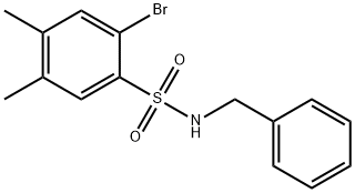 N-benzyl-2-bromo-4,5-dimethylbenzenesulfonamide 结构式