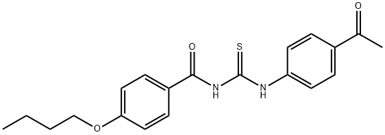 N-(4-acetylphenyl)-N'-(4-butoxybenzoyl)thiourea 结构式