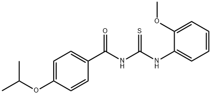 N-(4-isopropoxybenzoyl)-N'-(2-methoxyphenyl)thiourea 结构式