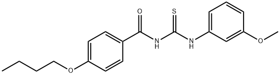 N-(4-butoxybenzoyl)-N'-(3-methoxyphenyl)thiourea 结构式