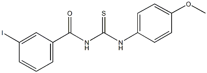 N-(3-iodobenzoyl)-N'-(4-methoxyphenyl)thiourea 结构式