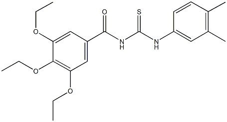 N-(3,4-dimethylphenyl)-N'-(3,4,5-triethoxybenzoyl)thiourea 结构式