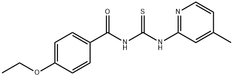 N-{[4-(ethyloxy)phenyl]carbonyl}-N'-(4-methylpyridin-2-yl)thiourea 结构式