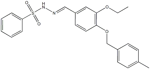 N'-{3-ethoxy-4-[(4-methylbenzyl)oxy]benzylidene}benzenesulfonohydrazide 结构式