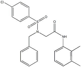 2-{benzyl[(4-chlorophenyl)sulfonyl]amino}-N-(2,3-dimethylphenyl)acetamide 结构式