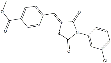 methyl 4-{[3-(3-chlorophenyl)-2,4-dioxo-1,3-thiazolidin-5-ylidene]methyl}benzoate 结构式