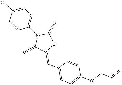 5-[4-(allyloxy)benzylidene]-3-(4-chlorophenyl)-1,3-thiazolidine-2,4-dione 结构式