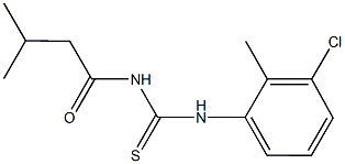 N-(3-chloro-2-methylphenyl)-N'-(3-methylbutanoyl)thiourea 结构式