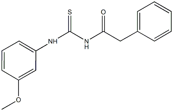 N-(3-methoxyphenyl)-N'-(phenylacetyl)thiourea 结构式