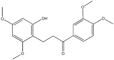 1-(3,4-dimethoxyphenyl)-3-(2-hydroxy-4,6-dimethoxyphenyl)-1-propanone 结构式