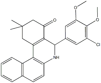 5-(3-chloro-4,5-dimethoxyphenyl)-2,2-dimethyl-2,3,5,6-tetrahydrobenzo[a]phenanthridin-4(1H)-one 结构式