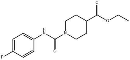 ethyl 1-[(4-fluoroanilino)carbonyl]-4-piperidinecarboxylate 结构式