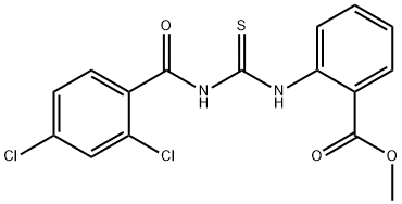 methyl 2-({[(2,4-dichlorobenzoyl)amino]carbothioyl}amino)benzoate 结构式