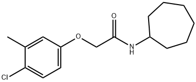 2-(4-chloro-3-methylphenoxy)-N-cycloheptylacetamide 结构式