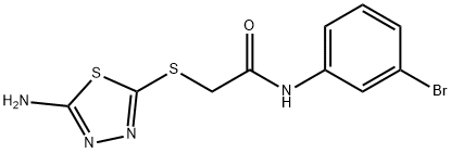 2-[(5-amino-1,3,4-thiadiazol-2-yl)sulfanyl]-N-(3-bromophenyl)acetamide 结构式