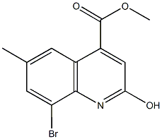 methyl 8-bromo-2-hydroxy-6-methyl-4-quinolinecarboxylate 结构式