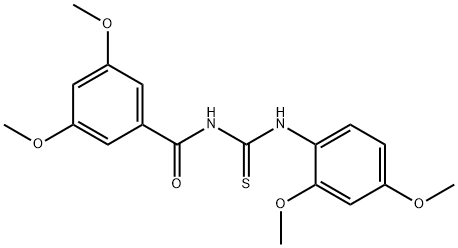 N-(3,5-dimethoxybenzoyl)-N'-(2,4-dimethoxyphenyl)thiourea 结构式