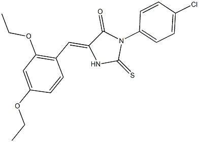 3-(4-chlorophenyl)-5-(2,4-diethoxybenzylidene)-2-thioxo-4-imidazolidinone 结构式