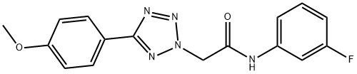 N-(3-fluorophenyl)-2-[5-(4-methoxyphenyl)-2H-tetraazol-2-yl]acetamide 结构式