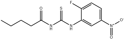 N-{2-fluoro-5-nitrophenyl}-N'-pentanoylthiourea 结构式