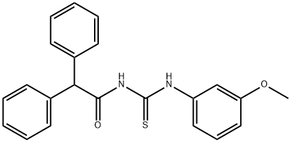 N-(diphenylacetyl)-N'-(3-methoxyphenyl)thiourea 结构式