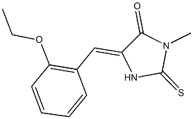 5-(2-ethoxybenzylidene)-3-methyl-2-thioxo-4-imidazolidinone 结构式