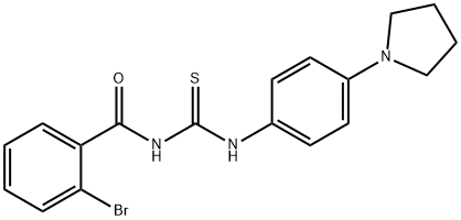 N-(2-bromobenzoyl)-N'-[4-(1-pyrrolidinyl)phenyl]thiourea 结构式