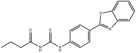 N-[4-(1,3-benzothiazol-2-yl)phenyl]-N'-butyrylthiourea 结构式