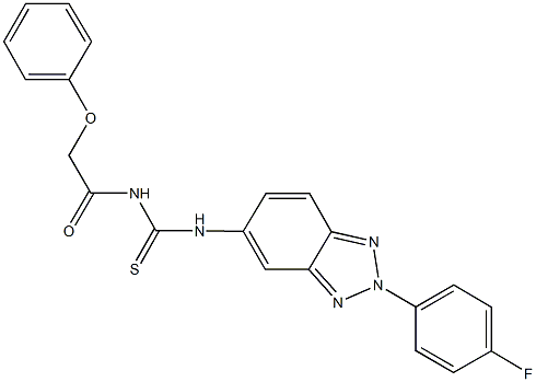 N-[2-(4-fluorophenyl)-2H-1,2,3-benzotriazol-5-yl]-N'-(phenoxyacetyl)thiourea 结构式